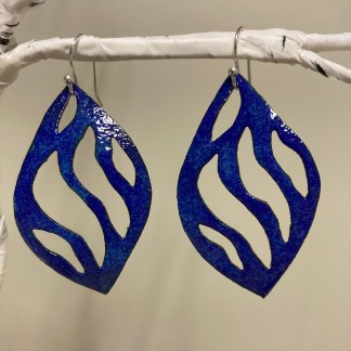 Blue Enamel Earrings