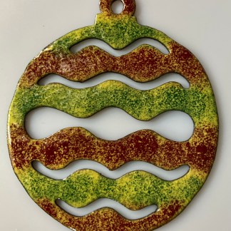Yellow, Red and Green Ornament