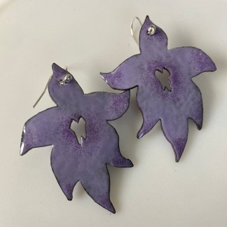 Purple Flower Earrings